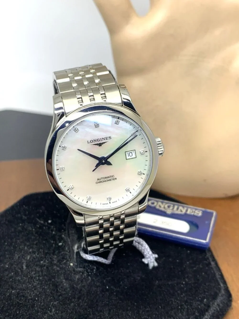 Longines Women's Watch L23214876 Swiss Automatic Mother of Pearl Diamond Dial